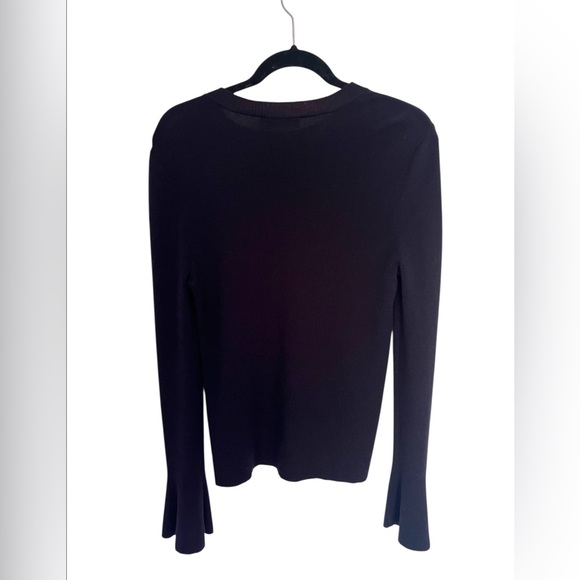 Tory Burch Kimberly Merino Wool Sweater Navy Size M - Picture 3 of 6